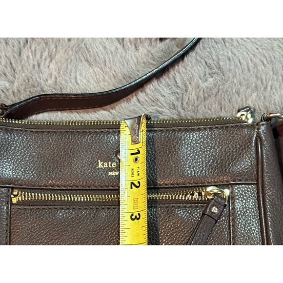 Kate Spade New York Pebbled Leather Crossbody Purse/ Bag In Mocha Brown - Picture 15 of 16